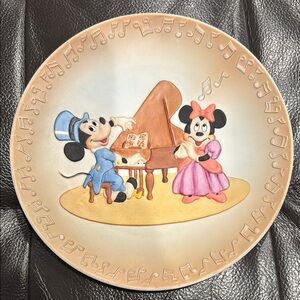 Vintage Disney Mickey and Minnie Musical Decorative Plate